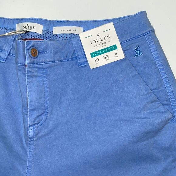 đ„JOULES CHINOâSHORT SUPER STRETCH SZ 6 blue womenâsâNew - Picture 2 of 12